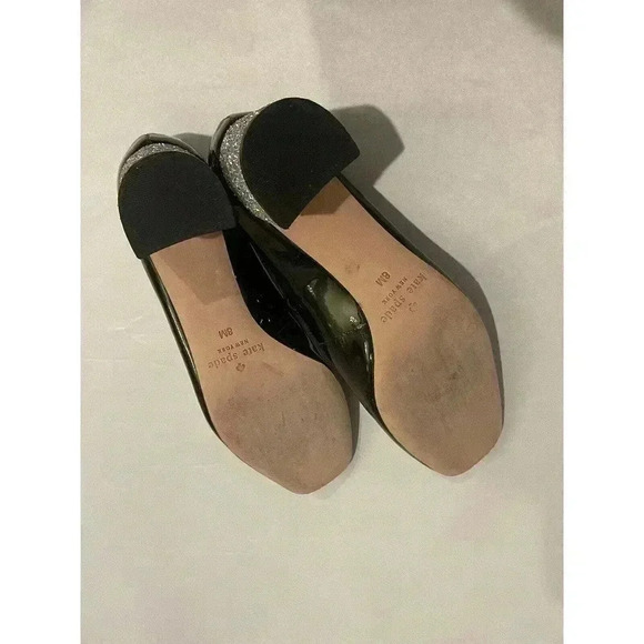 Kate Spade Mary Jane Glitter Block Heel Pump 8 Kornelia Patent Leather Chunky - Picture 7 of 7